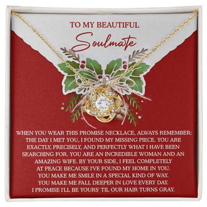 Gift for Soulmate - At Peace - Love Knot Pendant Necklace - Mallard Moon Gift Shop