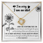 Apology Gift for Girlfriend, Wife, Soulmate - Sorry, Feeling Blue - Love Knot Pendant Necklace - Mallard Moon Gift Shop