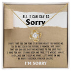 Apology Gift for Girlfriend, Wife, Soulmate - Sorry, Don't Keep Me Apart - Love Knot Pendant Necklace