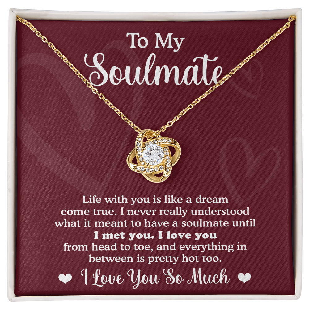 Gift for Soulmate - Life With You Is Like a Dream - Love Knot Necklace - Mallard Moon Gift Shop