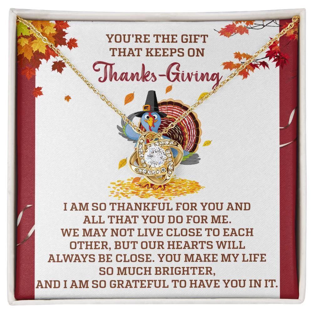 Thanksgiving Gift for Her – Always Be Close Message Card Necklace, Heartfelt Expression of Gratitude for Mom, Sister, or Best Friend
