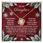 Gift for Daughter - All Eternity - Love Knot Pendant Necklace