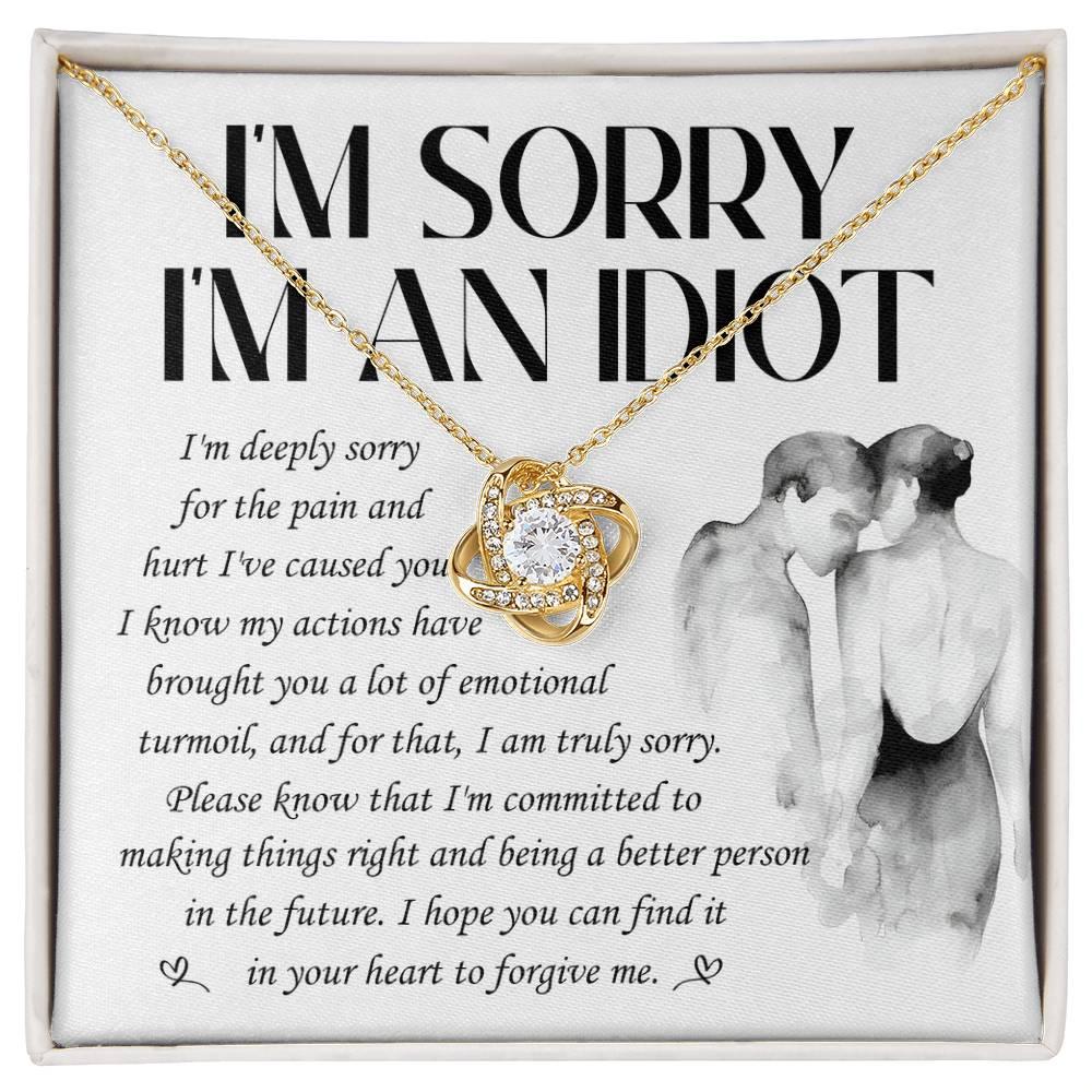 Apology Gift for Girlfriend, Wife, Soulmate - Sorry, Emotional Turmoil - Love Knot Pendant Necklace - Mallard Moon Gift Shop