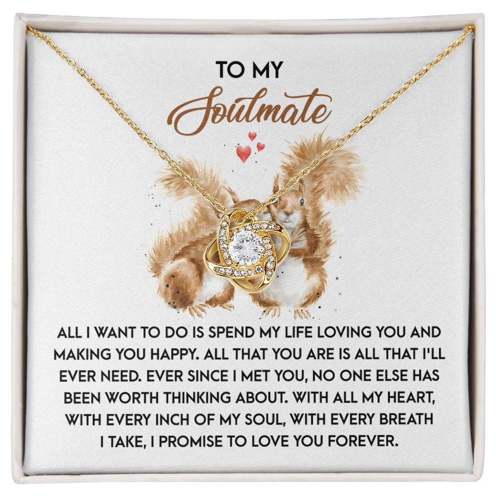 Gift for Soulmate - Making You Happy - Love Knot Pendant Necklace - Mallard Moon Gift Shop