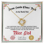 Noth Pole Nice List Gift For Her - Love Knot Pendant Necklace