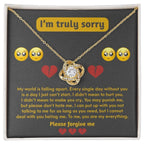 Apology Gift for Girlfriend, Wife, Soulmate - Sorry, Make You Cry - Love Knot Pendant Necklace