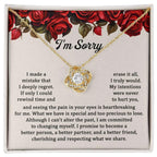 Gift for Girlfriend, Wife - Sorry, Precious To Lose - Love Knot Pendant Necklace