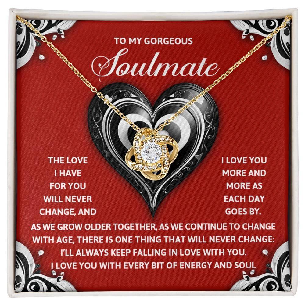 To My Gorgeous Soulmate - Love Knot Necklace – A Romantic Gift to Celebrate Everlasting Love