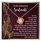 Romantic Anniversary, Valentine's Day Gift for Soulmate, Wife, Girlfriend - Life’s Storms Feel Like Gentle Breezes - Love Knot Pendant Necklace