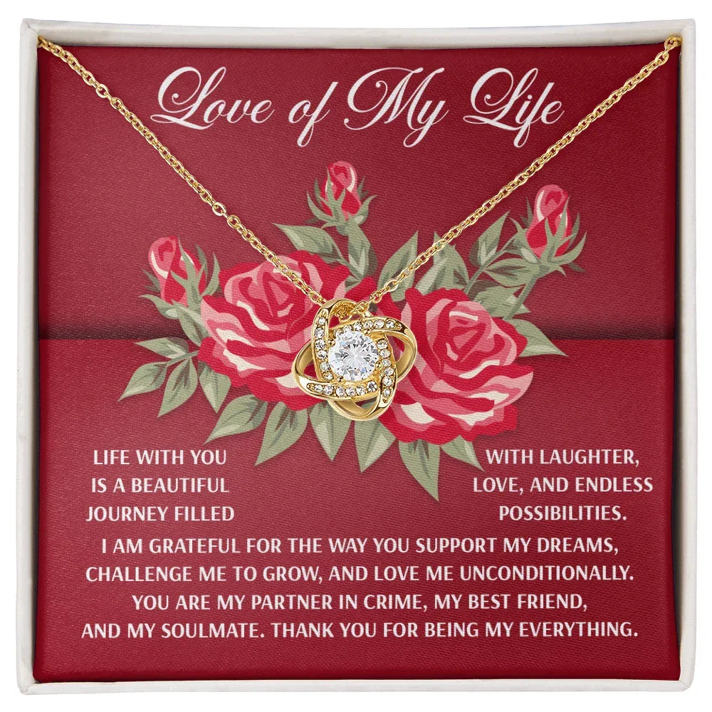 To the Love of My Life – Romantic Soulmate Necklace with Meaningful Message