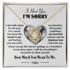 Apology Gift for Girlfriend, Wife, Soulmate - Sorry, Sincere Apology - Love Knot Pendant Necklace