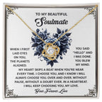 To My Beautiful Soulmate - Love Knot Necklace – A Romantic Gift to Celebrate Endless Love and Devotion