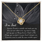 Apology Gift for Girlfriend, Wife, Soulmate - Sorry, Feel So Blue - Love Knot Pendant Necklace - Mallard Moon Gift Shop