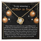 Gift for Mother-in-Law - Two Hearts - Love Knot Necklace