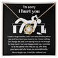 Apology Gift for Girlfriend, Wife, Soulmate - Sorry, Nothing Can Change The Past  - Love Knot Pendant Necklace - Mallard Moon Gift Shop
