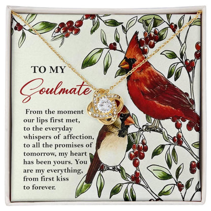 Gift for Soulmate - First Kiss - Love Knot Pendant Necklace - Mallard Moon Gift Shop