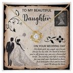 Daughter Wedding Day Gift - Beautiful Bride Love Knot Pendant Necklace