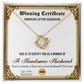 Wife Wedding Day, Anniversary, Birthday Gift - Winning Certificate - Love Knot Pendant Necklace - Mallard Moon Gift Shop