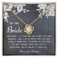 Bride Wedding Day Gift - My Best Friend - Love Knot Pendant Necklace - Mallard Moon Gift Shop