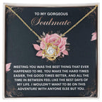 To My Gorgeous Soulmate - Love Knot Necklace – A Romantic Valentine’s Gift to Celebrate Your Beautiful Journey Together