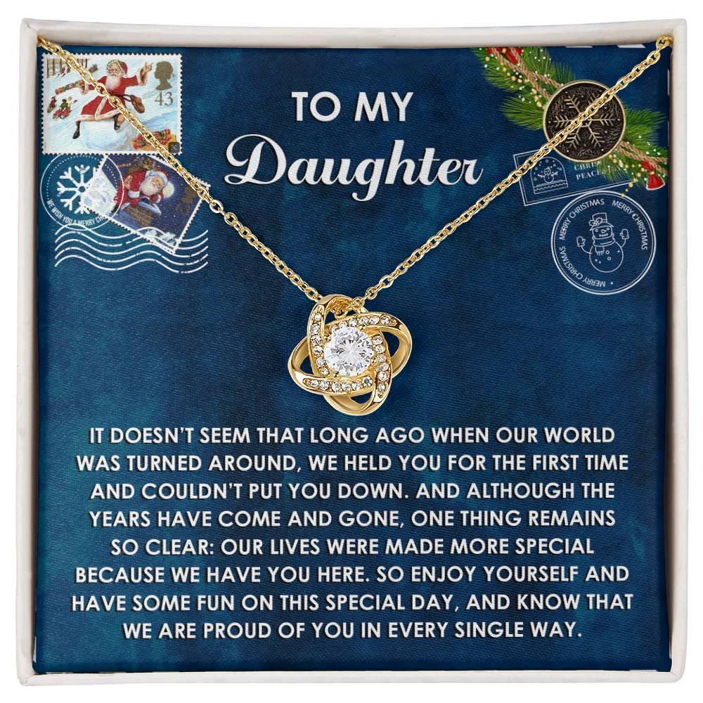 Gift for Daughter - Have You Here - Love Knot Pendant Necklace