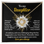 Daughter Gift for Birthday, Christmas Graduation - Be Yourself - Love Knot Pendant Necklace