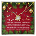 Gift for Mom - Christmas Memories - Love Knot Pendant Necklace