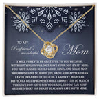 Gift for Boyfriend's Mom - By My Side - Love Knot Pendant Necklace