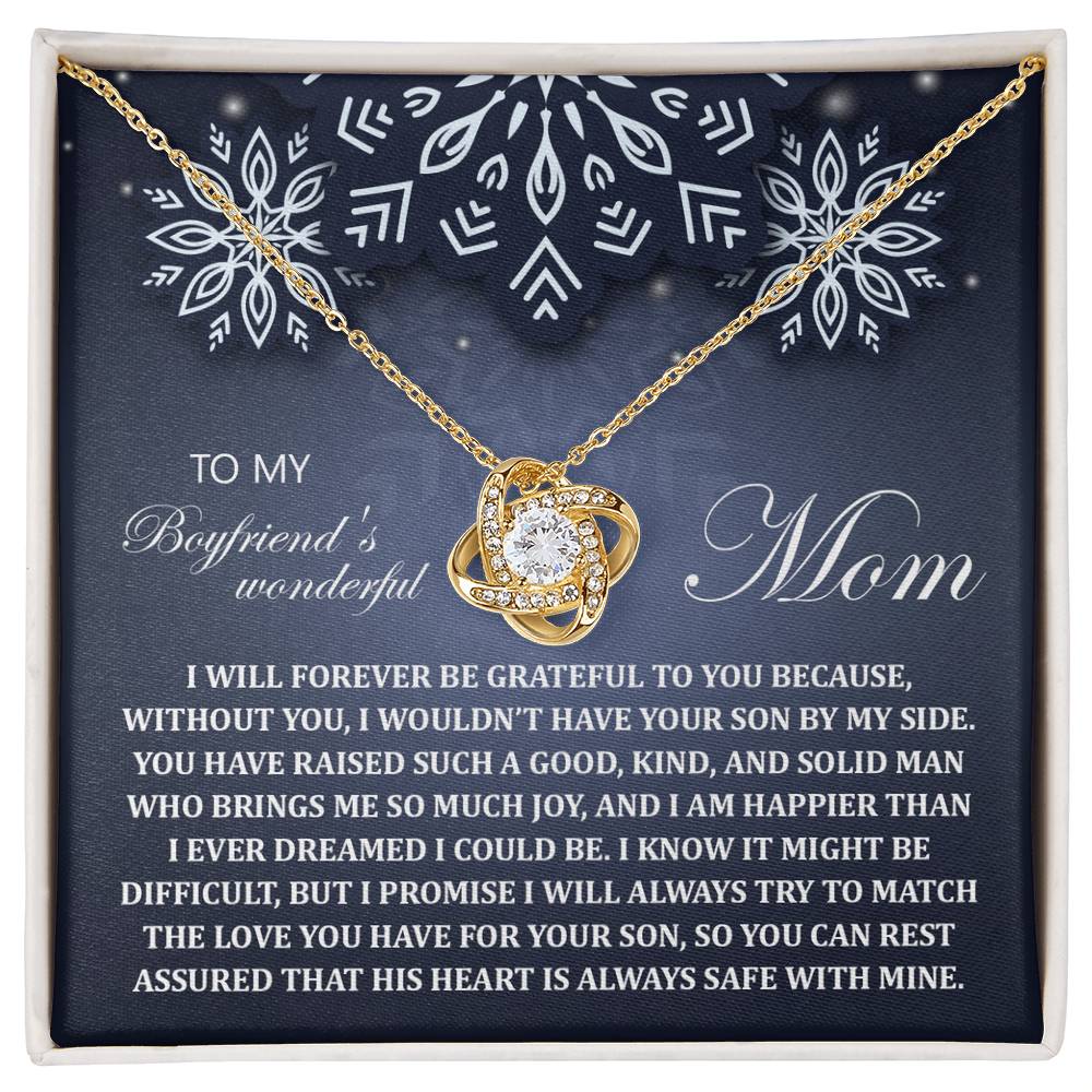 Gift for Boyfriend's Mom - By My Side - Love Knot Pendant Necklace - Mallard Moon Gift Shop