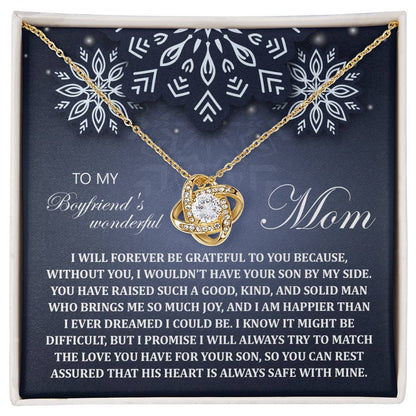 Gift for Boyfriend's Mom - By My Side - Love Knot Pendant Necklace - Mallard Moon Gift Shop