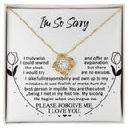 Apology Gift for Girlfriend, Wife, Soulmate - Sorry, My First Life - Love Knot Pendant Necklace