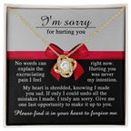 Apology Gift for Girlfriend, Wife, Soulmate - Sorry, Made You Sad - Love Knot Pendant Necklace
