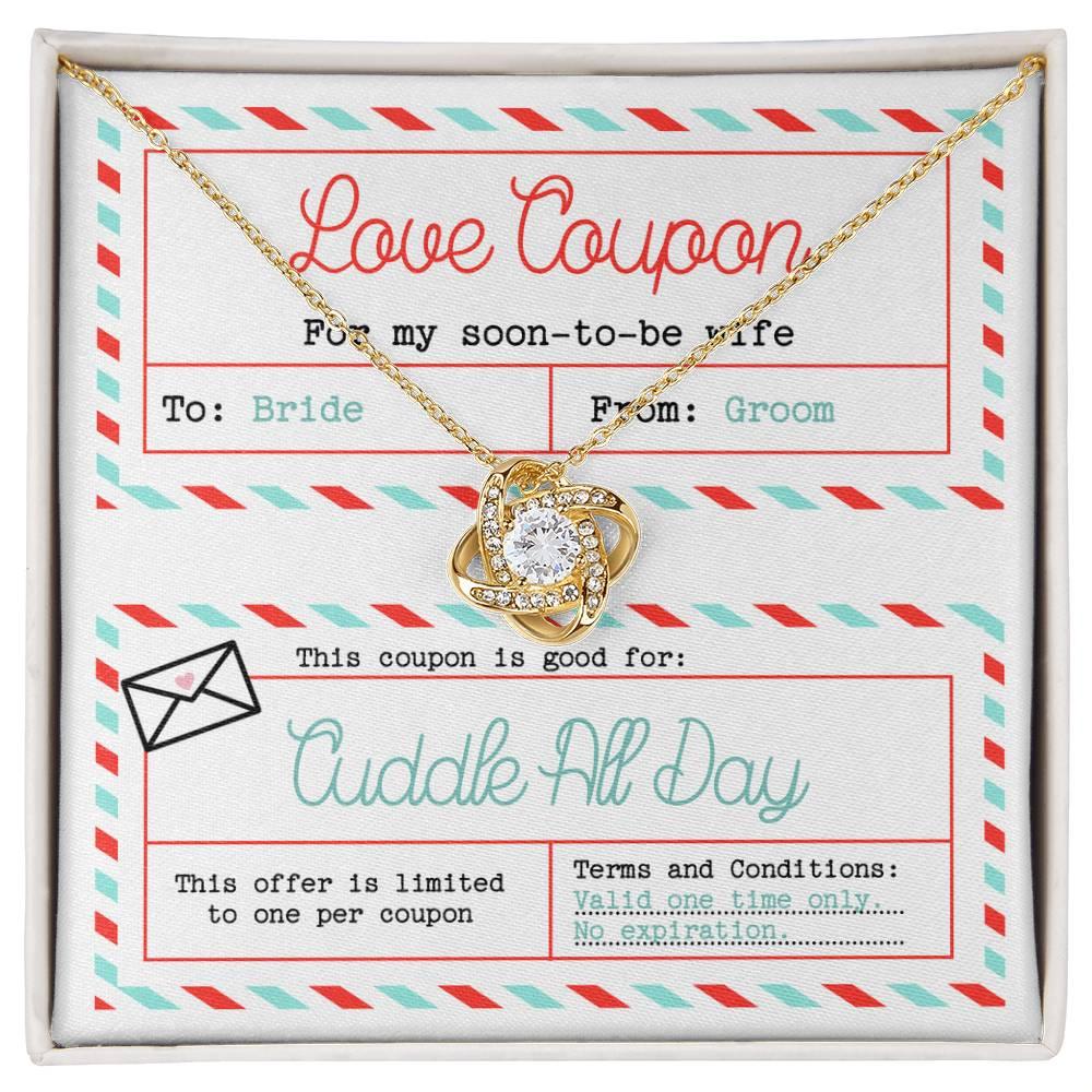 Wife Wedding Day Gift - Love Coupon - Love Knot Pendant Necklace - Mallard Moon Gift Shop