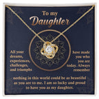 Daughter Gift - All Your Dreams Love Knot Pendant Necklace