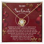 Gift for Soulmate - Journey By My Side - Love Knot Pendant Necklace