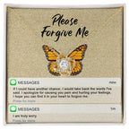 Gift for Girlfriend, Wife - Sorry, In Your Heart - Love Knot Pendant Necklace