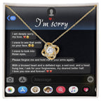 Gift for Girlfriend, Wife - Sorry, Rebuild Our Connection - Love Knot Pendant Necklace