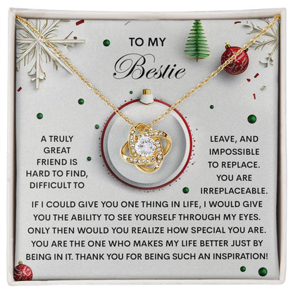 Gift for Bestie - The One - Love Knot Pendant Necklace - Mallard Moon Gift Shop