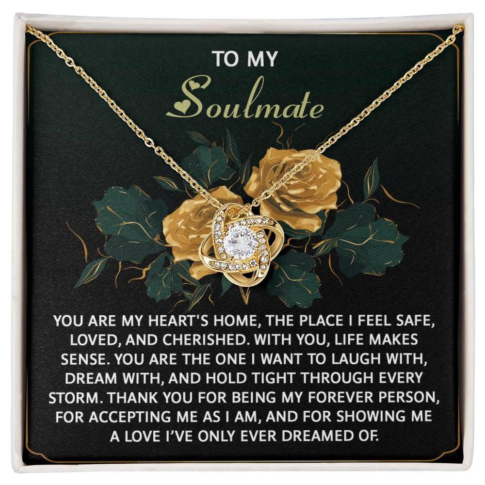 To My Soulmate - Love Knot Necklace – A Romantic Gift of Appreciation for Your Forever Person