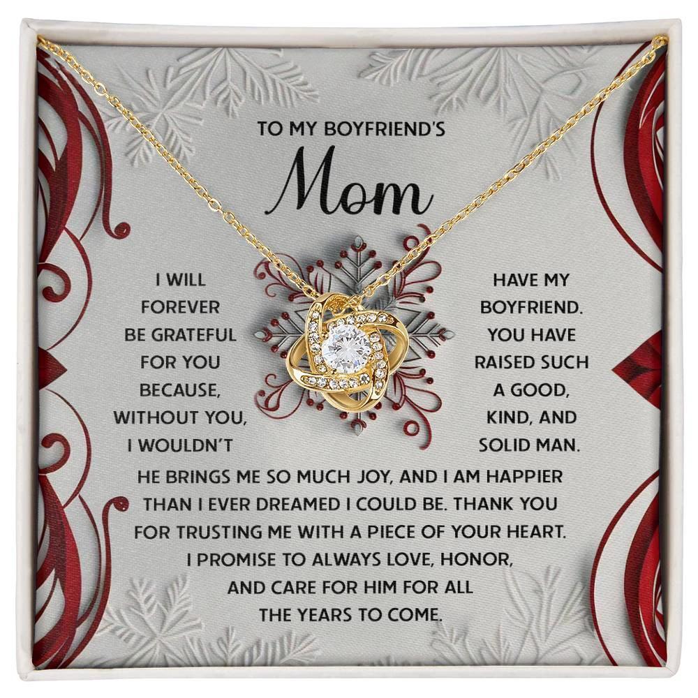 Gift for Boyfriend's Mom - I Could Be - Love Knot Pendant Necklace