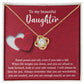 Daughter Wedding Day Gift - As You Are - Love Knot Pendant Necklace - Mallard Moon Gift Shop