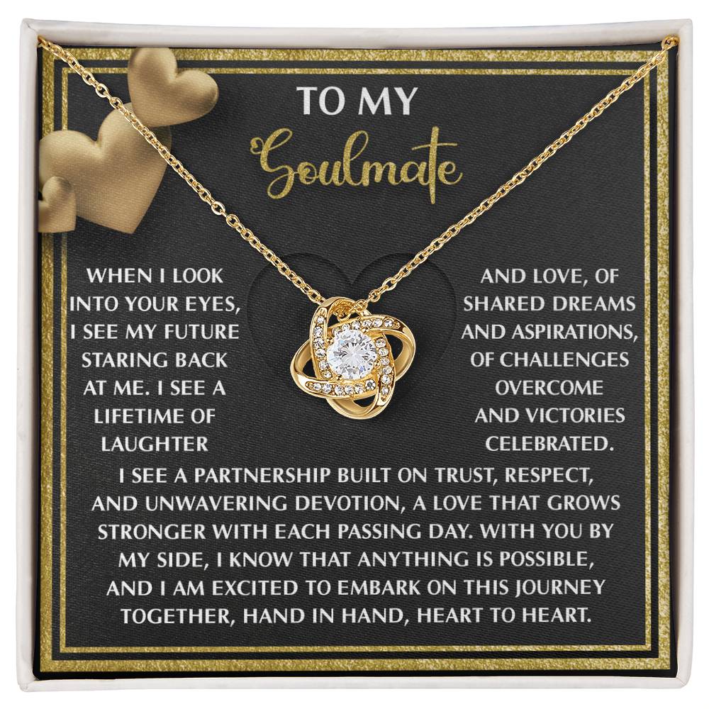 To My Soulmate Love Knot Necklace – A Meaningful Valentine’s Gift Celebrating Trust, Devotion, and Shared Dreams - Mallard Moon Gift Shop