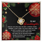 Gift for Granddaughter - Proudest Moment - Love Knot Pendant Necklace