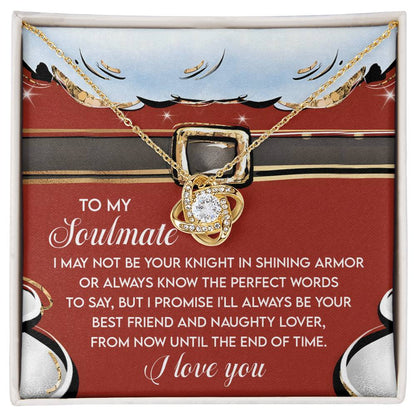 Gift for Soulmate - Naughty Lover - Love Knot Pendant Necklace - Mallard Moon Gift Shop