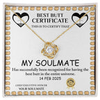 Best Butt & Endless Love Certified! Funny Love Knot Necklace Valentine's Day Gift