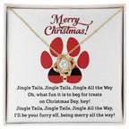 Gift for Fur Mom - Furry Elf - Love Knot Pendant Necklace