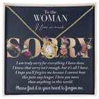 Apology Gift for Girlfriend, Wife, Soulmate - Sorry, Bear This Pain - Love Knot Pendant Necklace