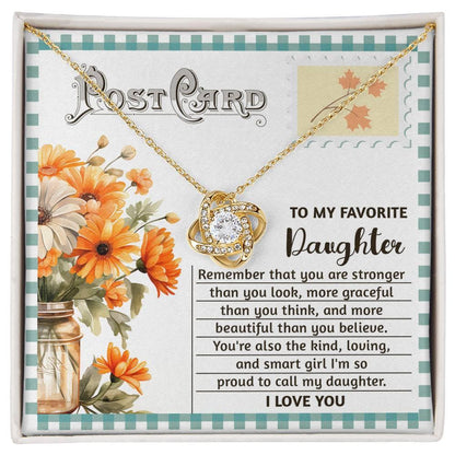 Daughter - Smart Girl - Love Knot Pendant Necklace - Mallard Moon Gift Shop