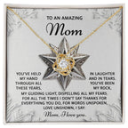 To an Amazing Mom Christmas Love Knot Necklace – Holiday Gift with Heartfelt Message Card, Sentimental Christmas Gift for Mother, Daughter to Mom Keepsake