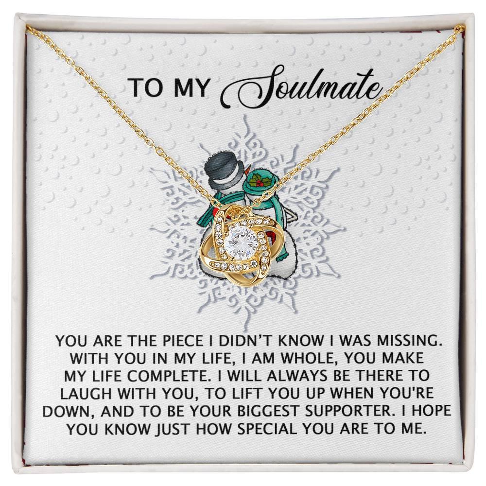 Gift for Soulmate - Laugh With You - Love Knot Pendant Necklace - Mallard Moon Gift Shop